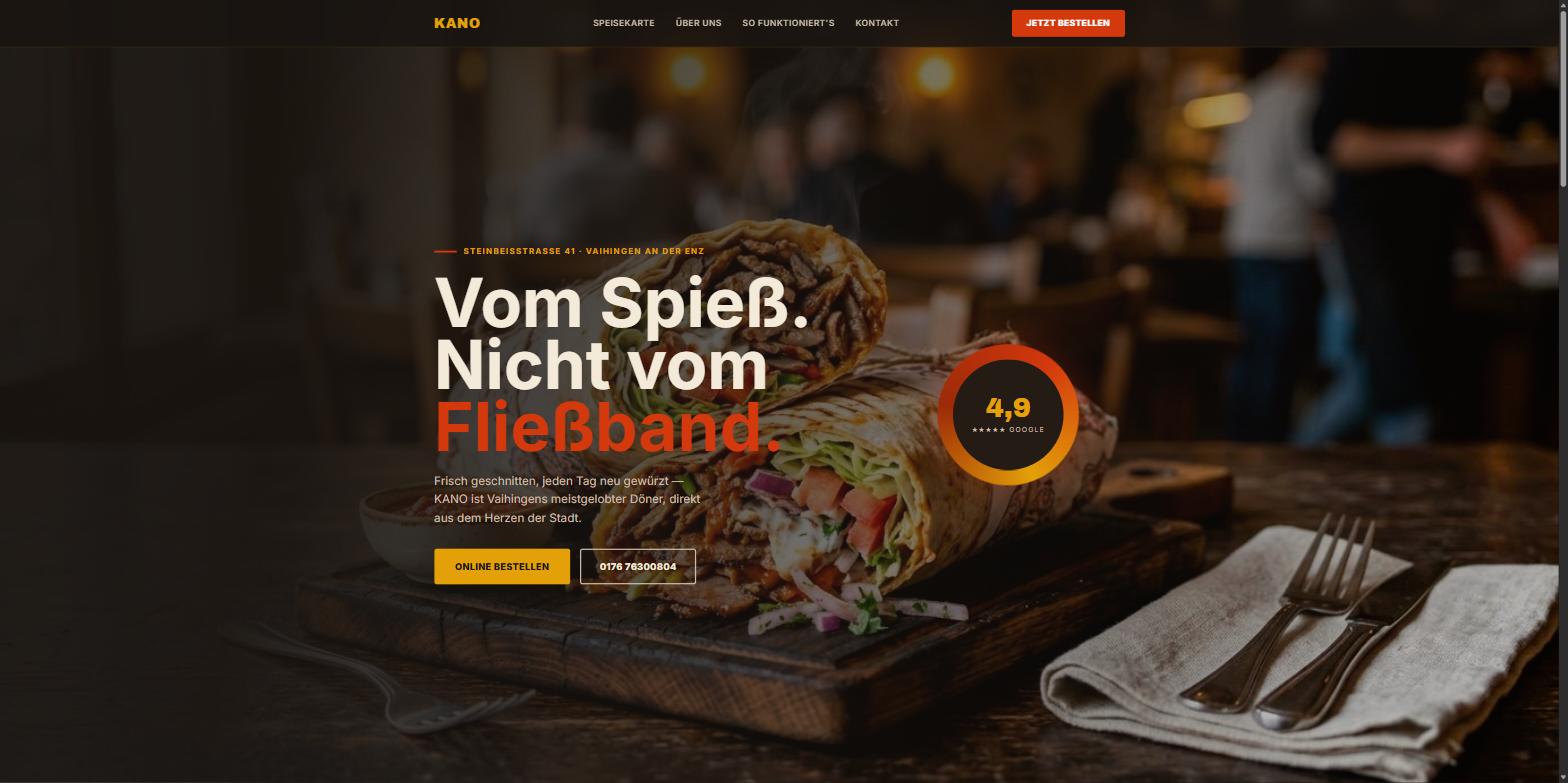 KANO — Döner in Vaihingen, Bestellsystem-Demo